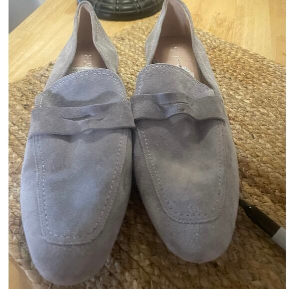 Stuart Weitzman Gray Suede Loafers, S88 - Picture 2 of 7